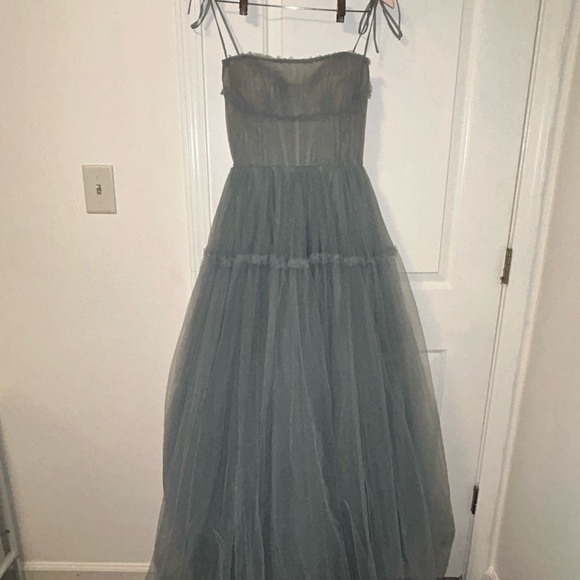 Milla Blue Tulle Corset Formal Gown - Picture 1 of 5